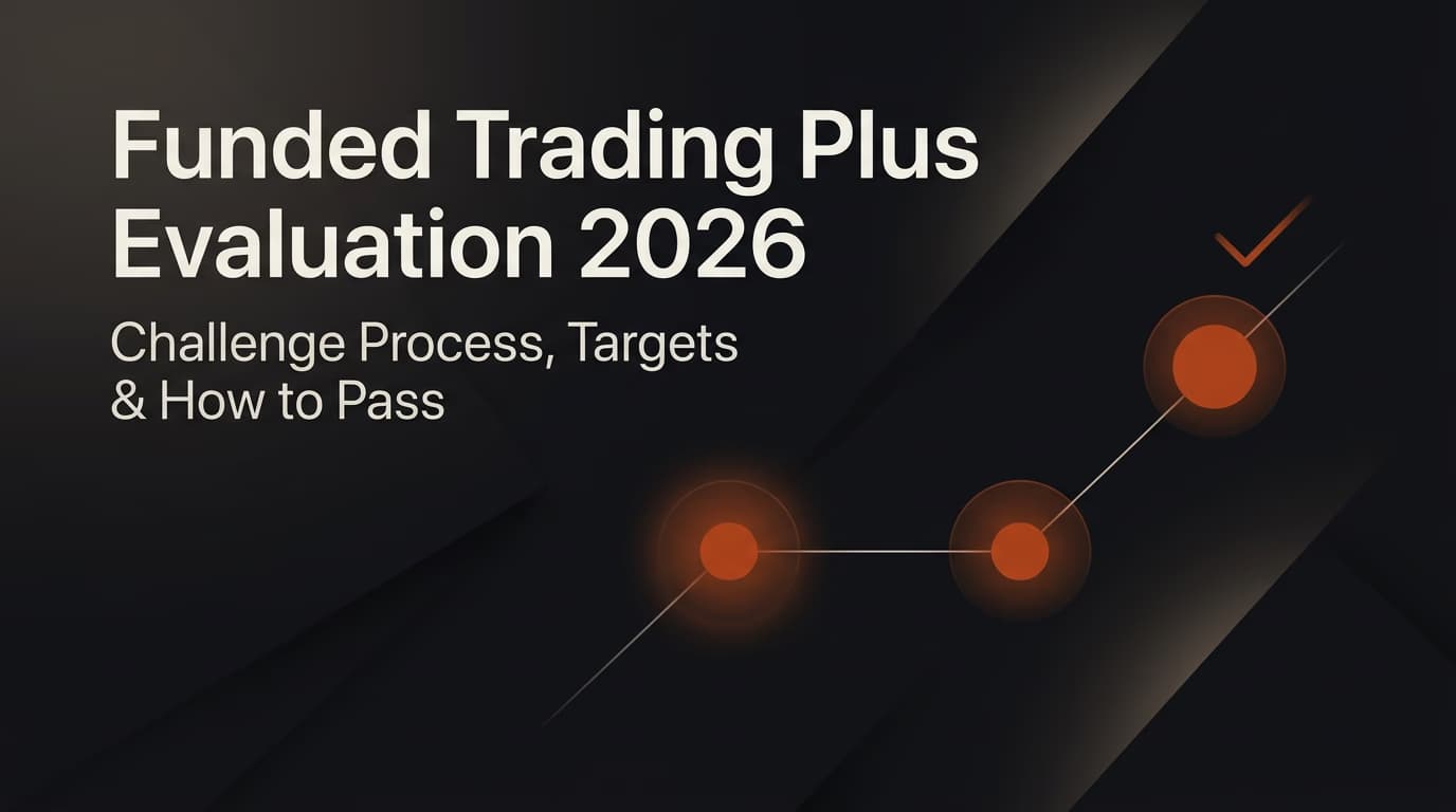 Funded Trading Plus Evaluation 2026: Challenge Process, Targets & How to Pass — Funded Trading Plus evaluation — futures trading platform context, abstract editorial illustration