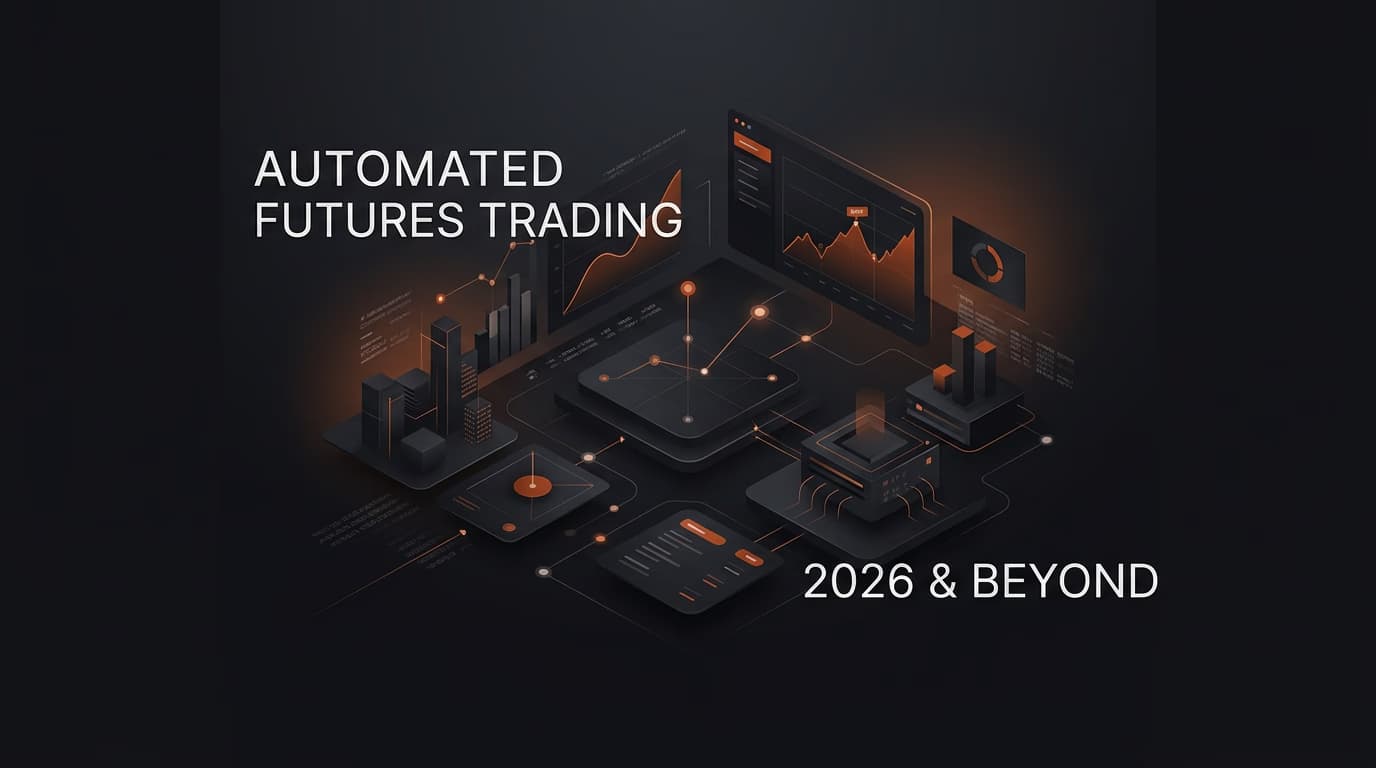 Automated Futures Trading in 2026: Market Stats, Top Strategies, Platforms & Beginner Guide — automated futures trading — futures trading platform context, abstract editorial illustration
