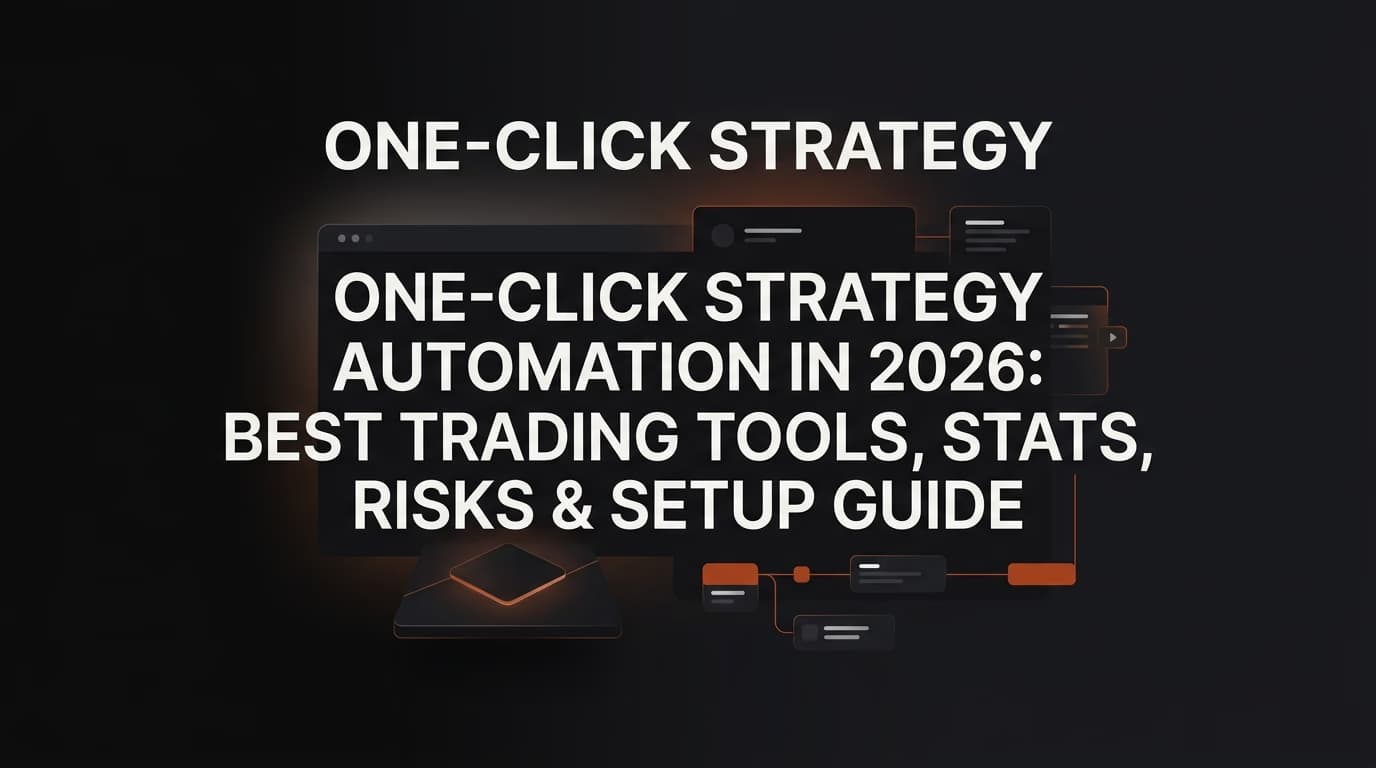 One-Click Strategy Automation in 2026: Best Trading Tools, Stats, Risks & Setup Guide — one click strategy automation — futures trading platform context, abstract editorial illustration