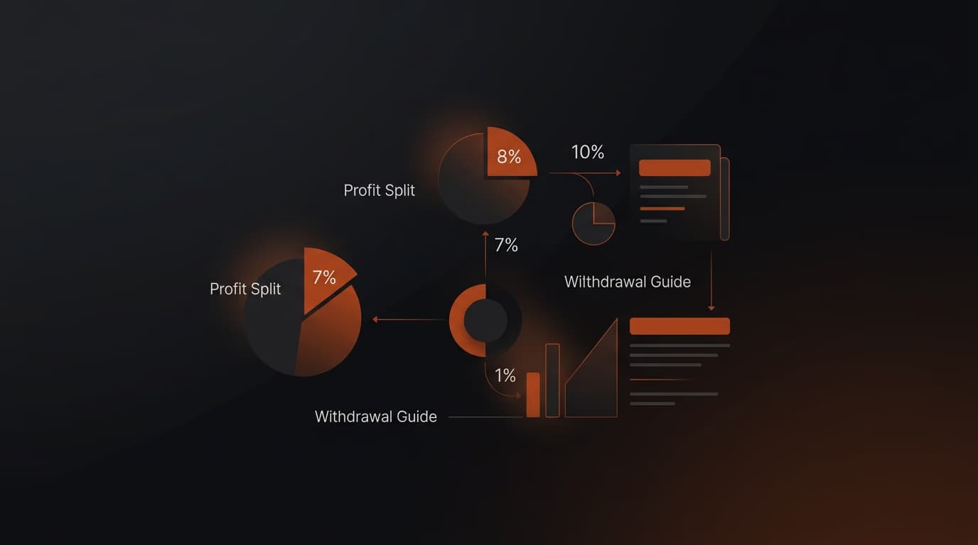 Crypto Fund Trader Payouts 2026: Profit Split, Schedule & Withdrawal Guide — Crypto Fund Trader payouts — futures trading platform context, abstract editorial illustration