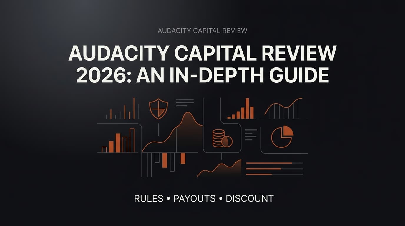 AudaCity Capital Review 2026: An In-Depth Guide - Rules, Payouts, and Discount — Audacity Capital review — futures trading platform context, abstract editorial illustration