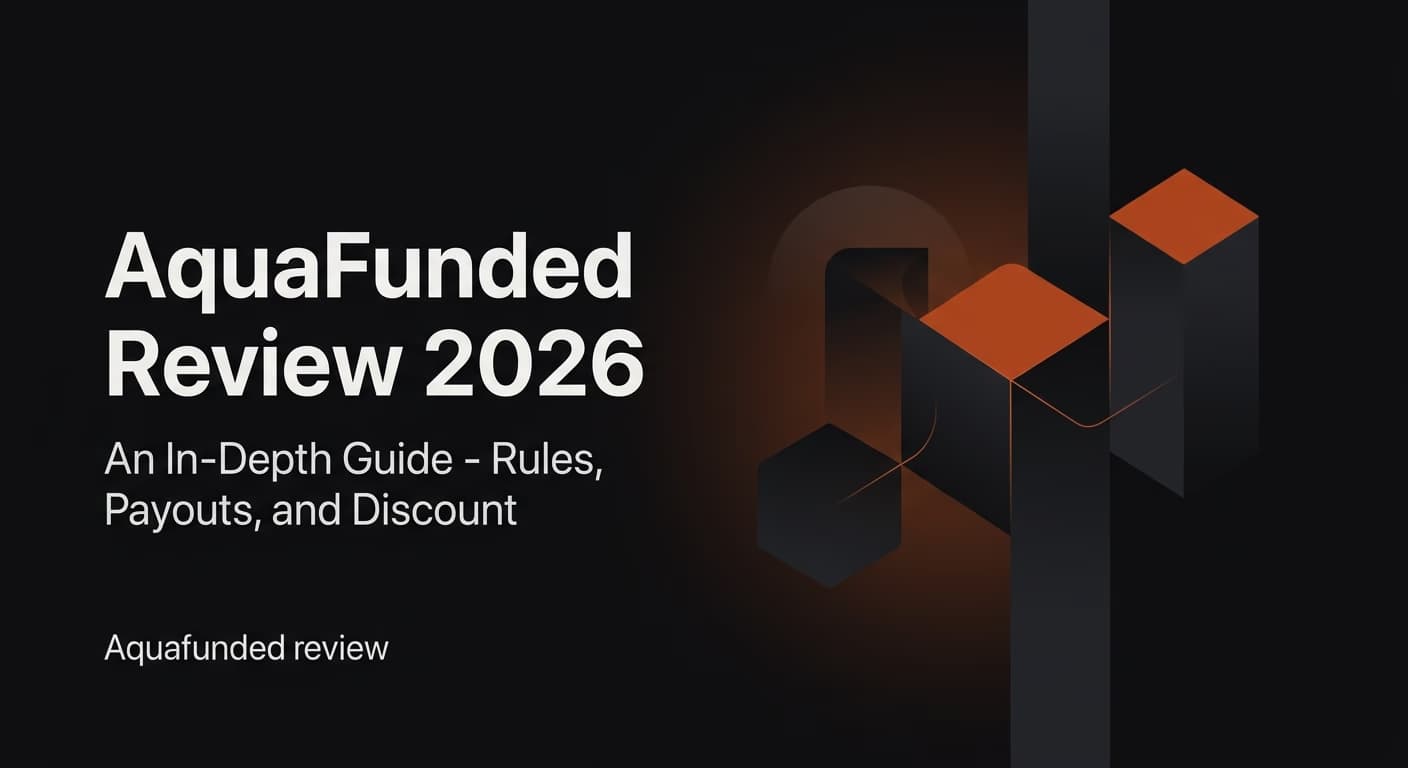 AquaFunded Review 2026: An In-Depth Guide - Rules, Payouts, and Discount — Aquafunded review — futures trading platform context, abstract editorial illustration