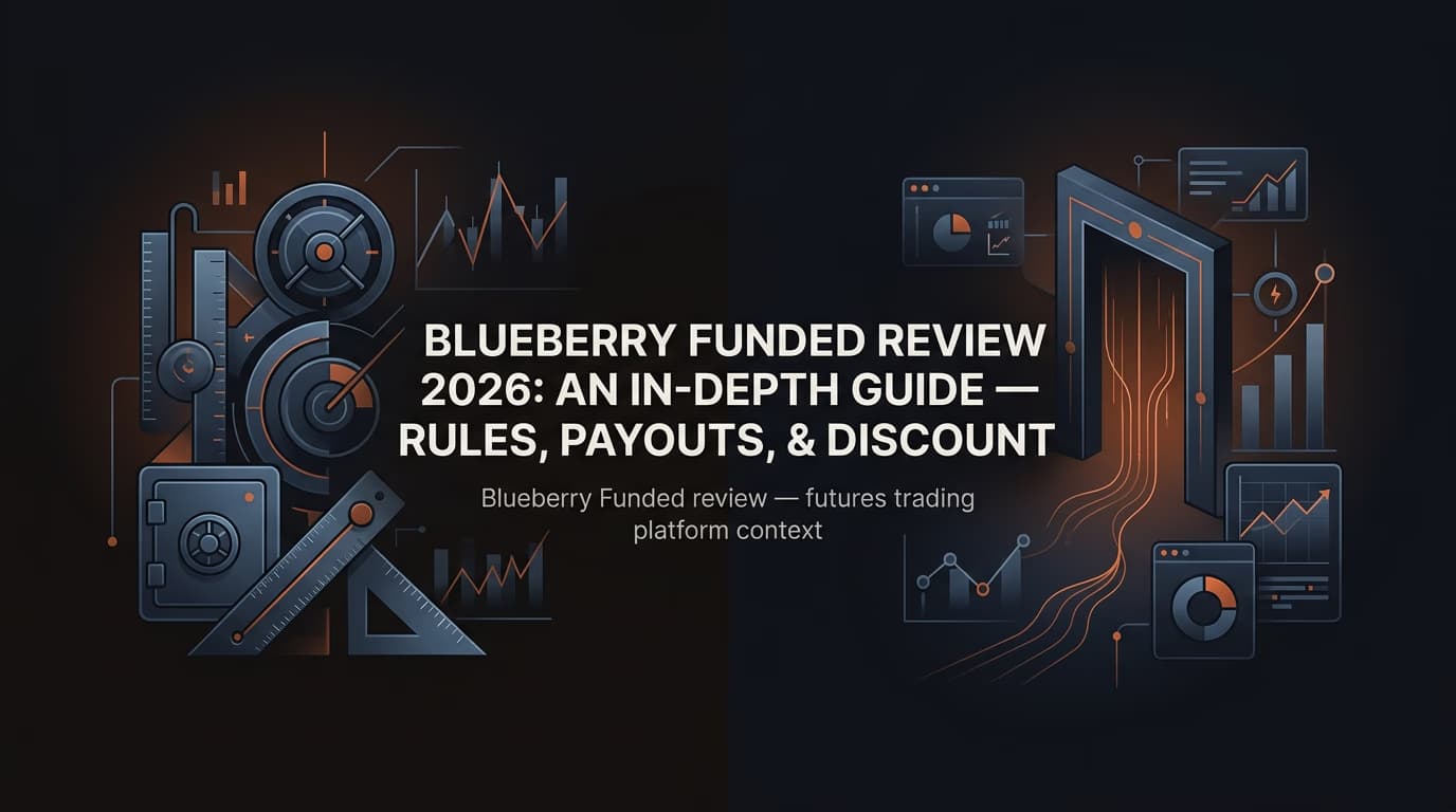 Blueberry Funded Review 2026: An In-Depth Guide - Rules, Payouts, and Discount — Blueberry Funded review — futures trading platform context, abstract editorial illustration