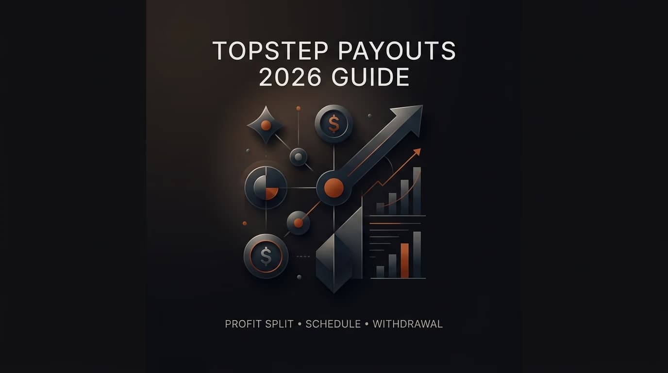 Topstep Payouts 2026: Profit Split, Schedule & Withdrawal Guide — Topstep payouts — futures trading platform context, abstract editorial illustration