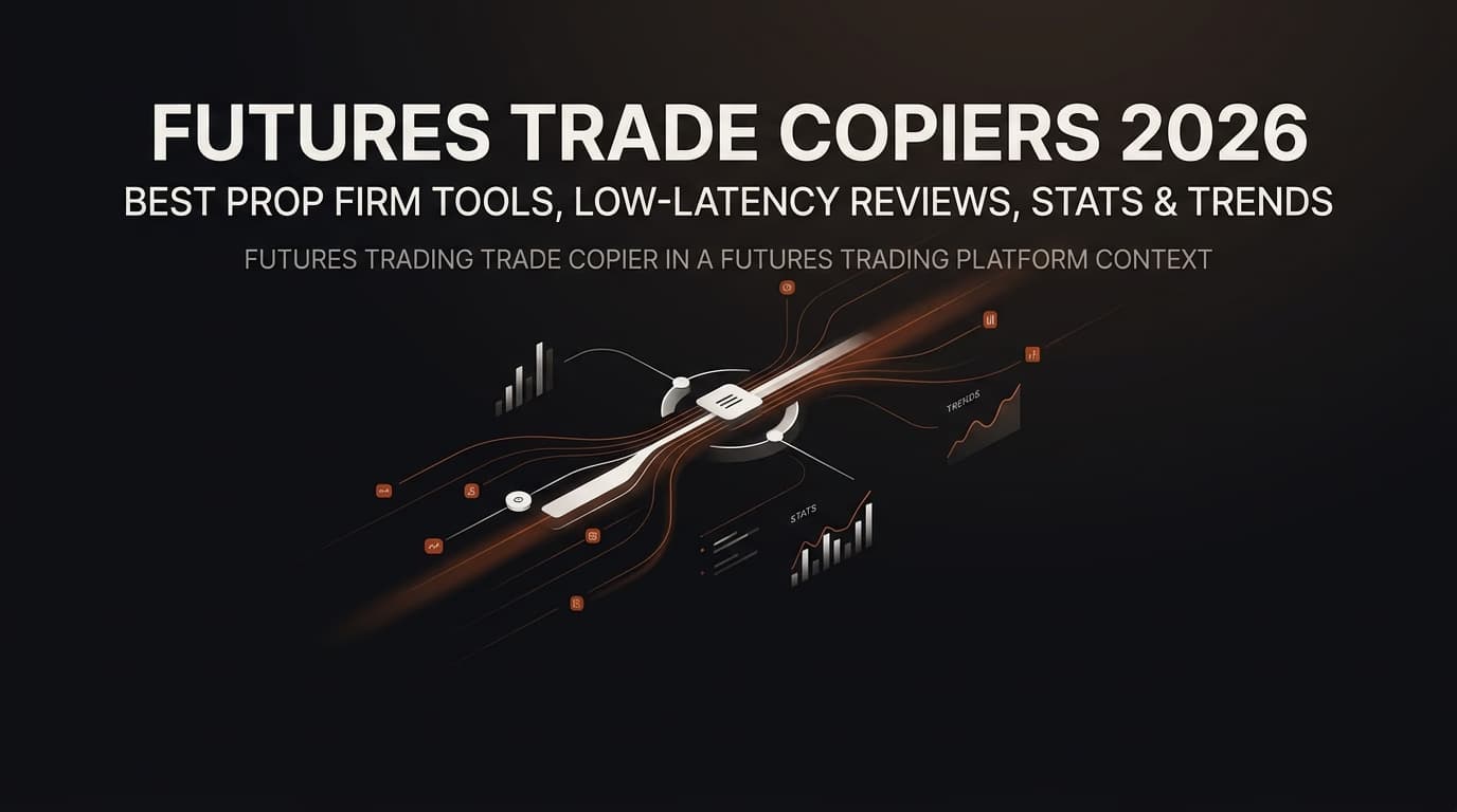 Futures Trade Copiers 2026: Best Prop Firm Tools, Low-Latency Reviews, Stats & Trends — futures trading trade copier — futures trading platform context, abstract editorial illustration