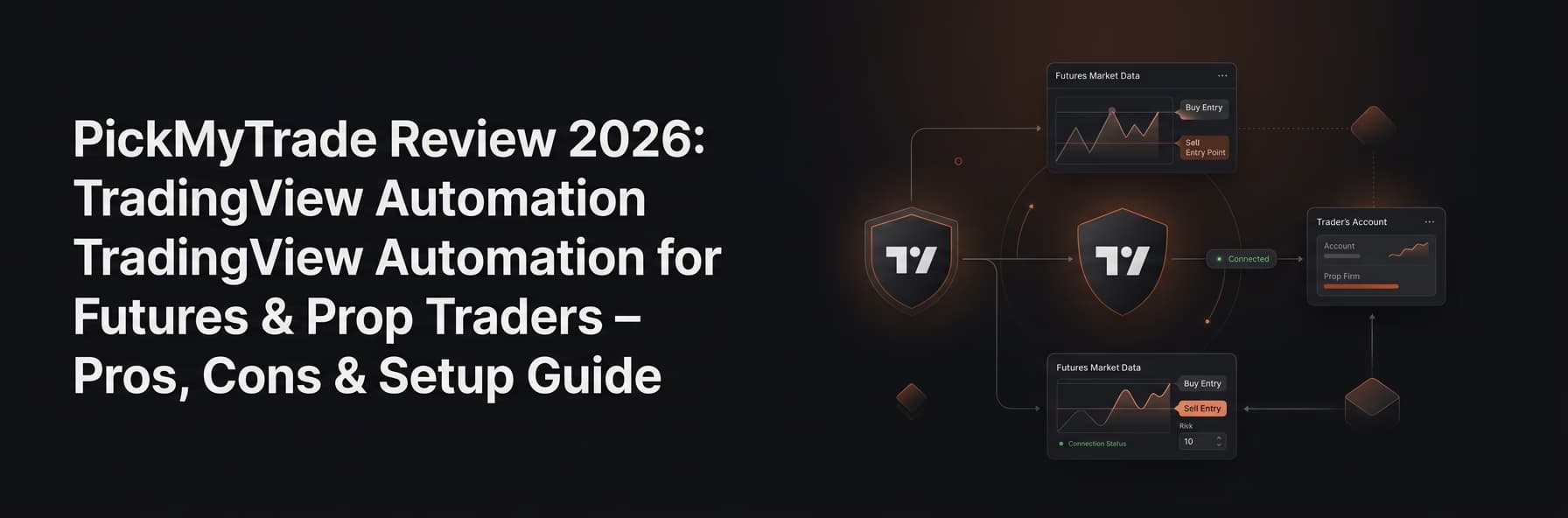 PickMyTrade Review 2026: TradingView Automation for Futures & Prop Traders – Pros, Cons & Setup Guide — pickmytrade — futures trading platform context, abstract editorial illustration