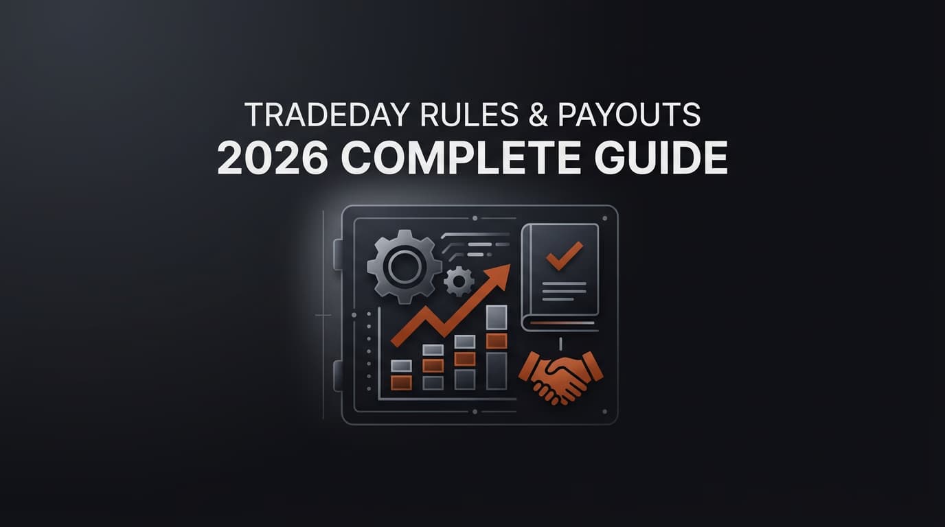 TradeDay Rules and Payouts 2026: Complete Guide — Tradeday rules — futures trading platform context, abstract editorial illustration