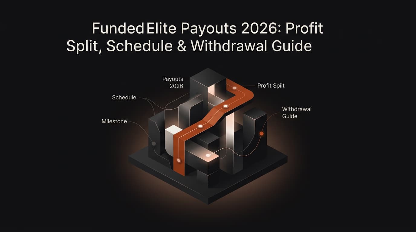 FundedElite Payouts 2026: Profit Split, Schedule & Withdrawal Guide — Fundedelite payouts — futures trading platform context, abstract editorial illustration