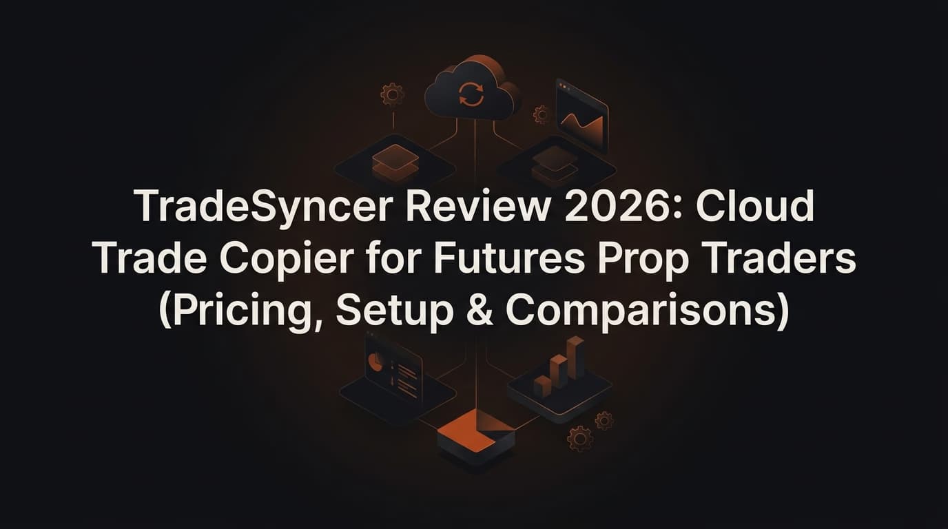 TradeSyncer Review 2026: Cloud Trade Copier for Futures Prop Traders (Pricing, Setup & Comparisons) — tradesyncer — futures trading platform context, abstract editorial illustration