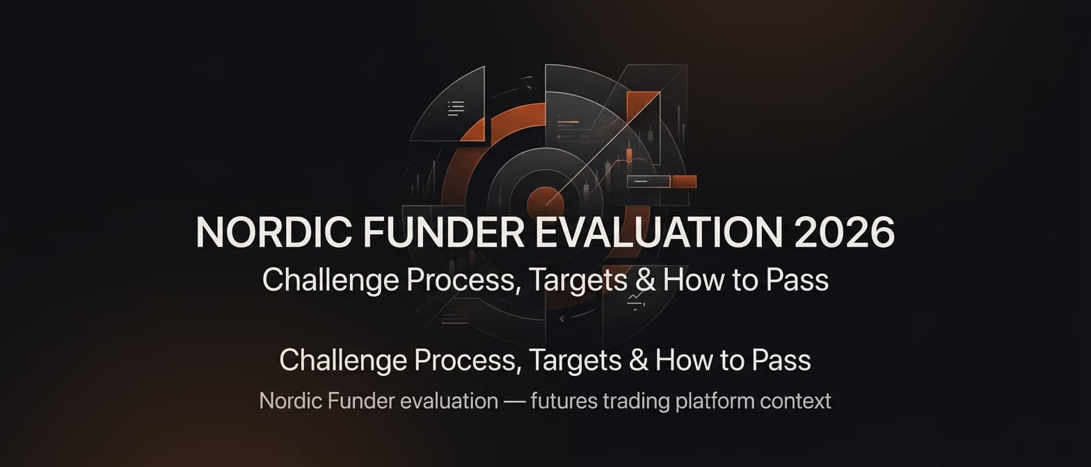 Nordic Funder Evaluation 2026: Challenge Process, Targets & How to Pass — Nordic Funder evaluation — futures trading platform context, abstract editorial illustration
