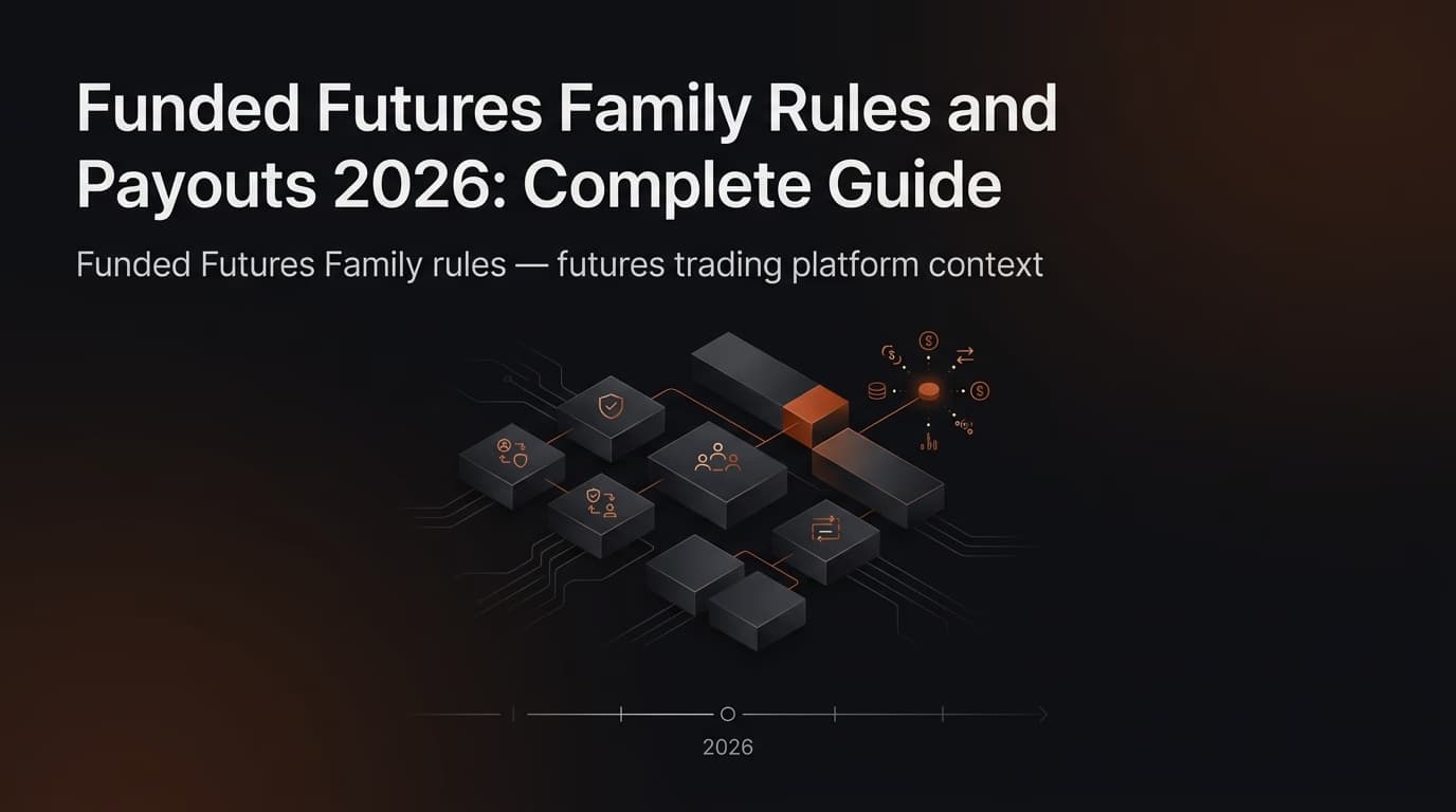 Funded Futures Family Rules and Payouts 2026: Complete Guide — Funded Futures Family rules — futures trading platform context, abstract editorial illustration