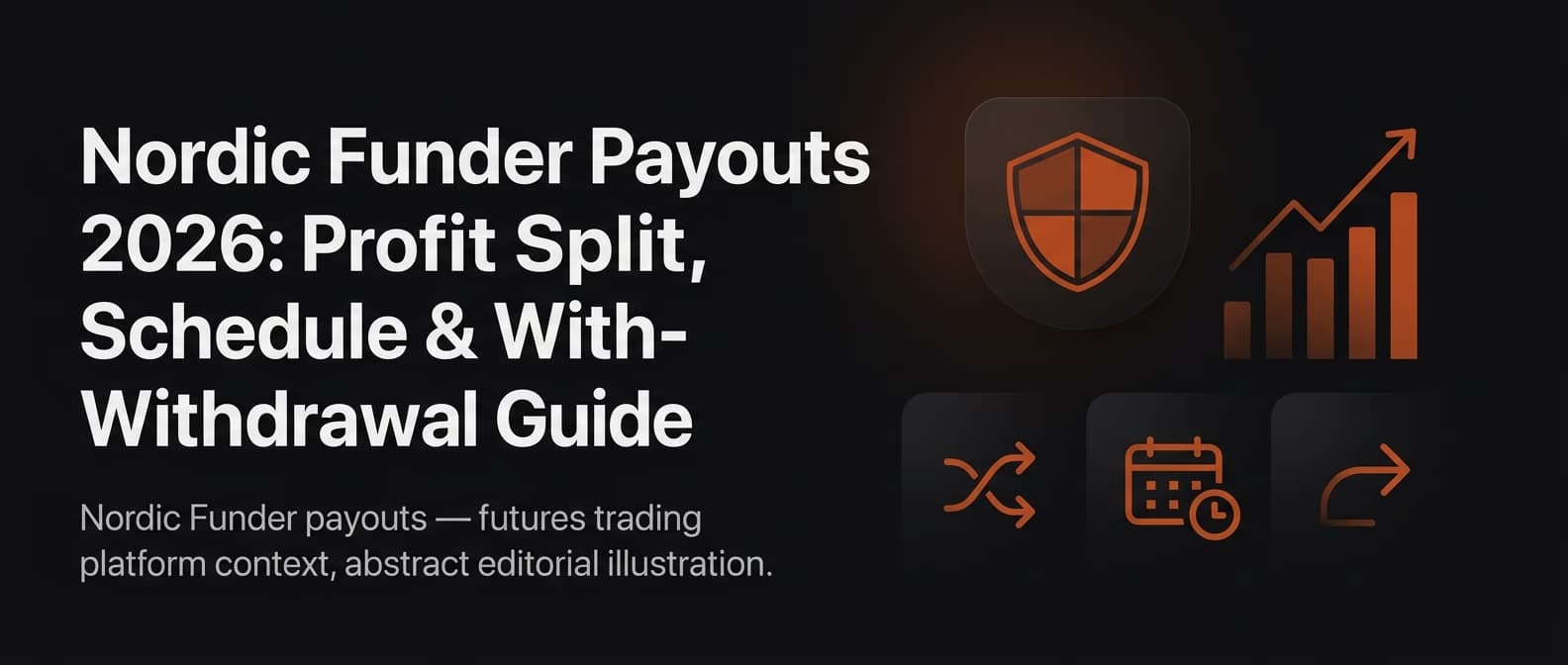 Nordic Funder Payouts 2026: Profit Split, Schedule & Withdrawal Guide — Nordic Funder payouts — futures trading platform context, abstract editorial illustration