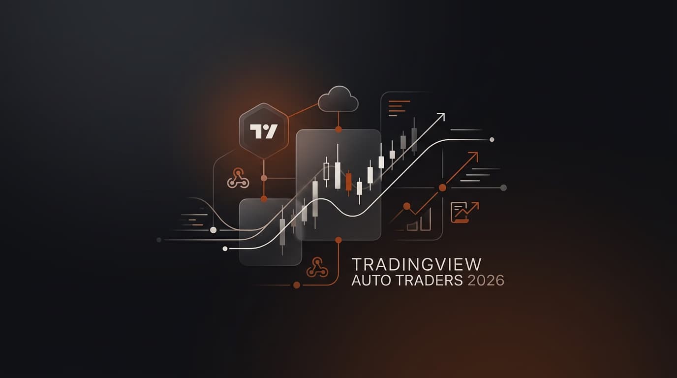 Best TradingView Auto Traders 2026: Webhook Bots, Setup Guide & Top Picks for Futures & Prop Firms — tradingview auto trader — futures trading platform context, abstract editorial illustration