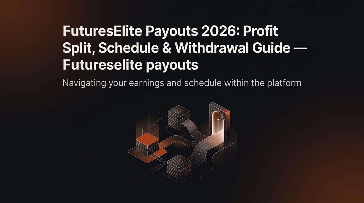FuturesElite Payouts 2026: Profit Split, Schedule & Withdrawal Guide — Futureselite payouts — futures trading platform context, abstract editorial illustration