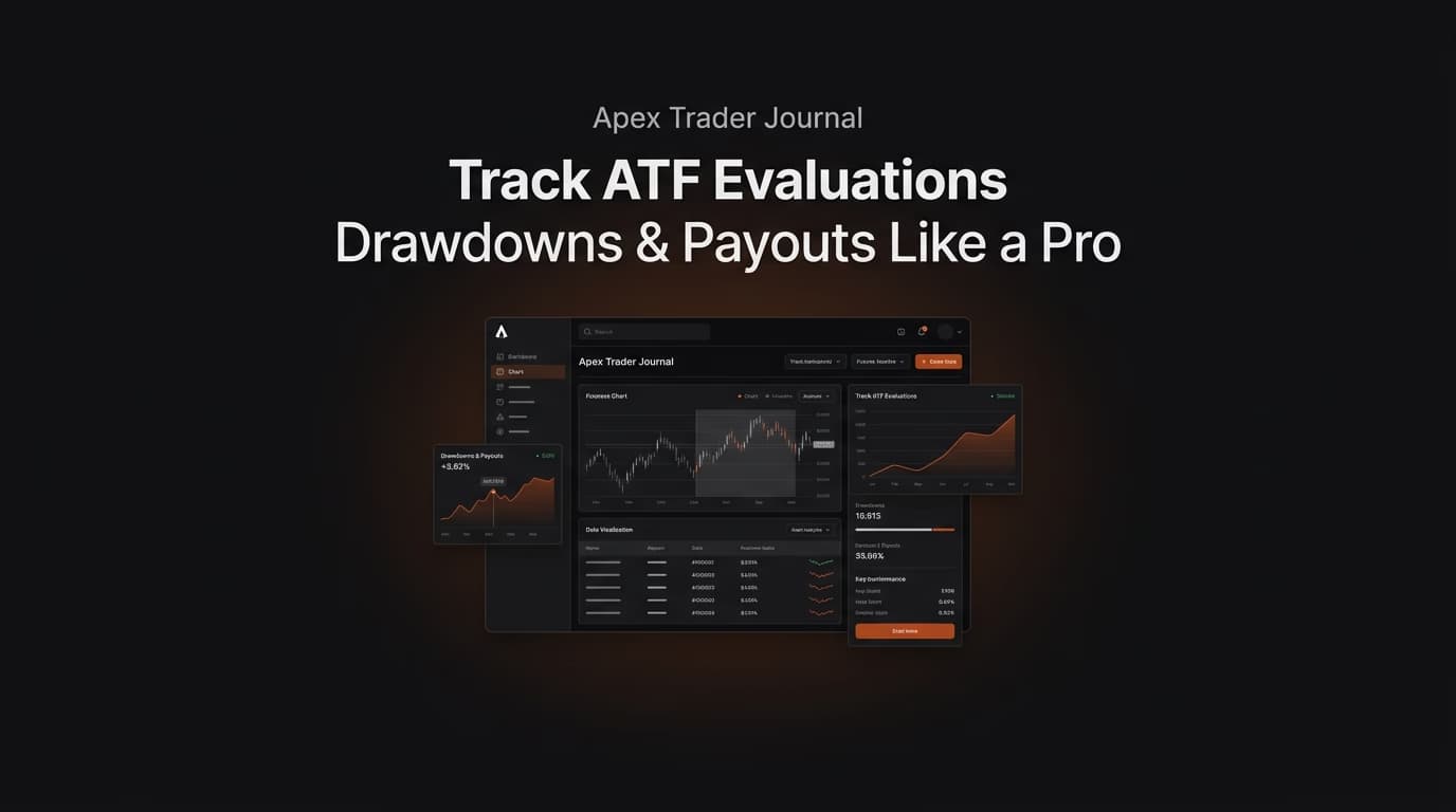 Best Apex Trader Journals 2026: Track ATF Evaluations, Drawdowns & Payouts Like a Pro — apex trader journal — futures trading platform context, abstract editorial illustration