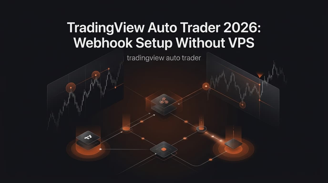 TradingView Auto Trader 2026: Webhook Setup Without VPS — tradingview auto trader — futures trading platform context, abstract editorial illustration