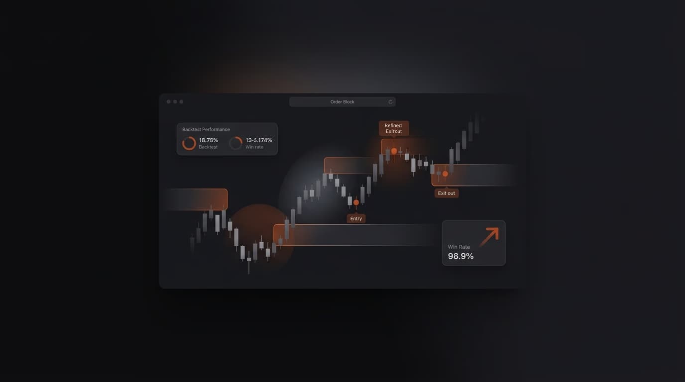 Best Order Block Indicators 2026: TradingView Top Picks, Backtests & Win Rates Revealed — order block indicator — futures trading platform context, abstract editorial illustration