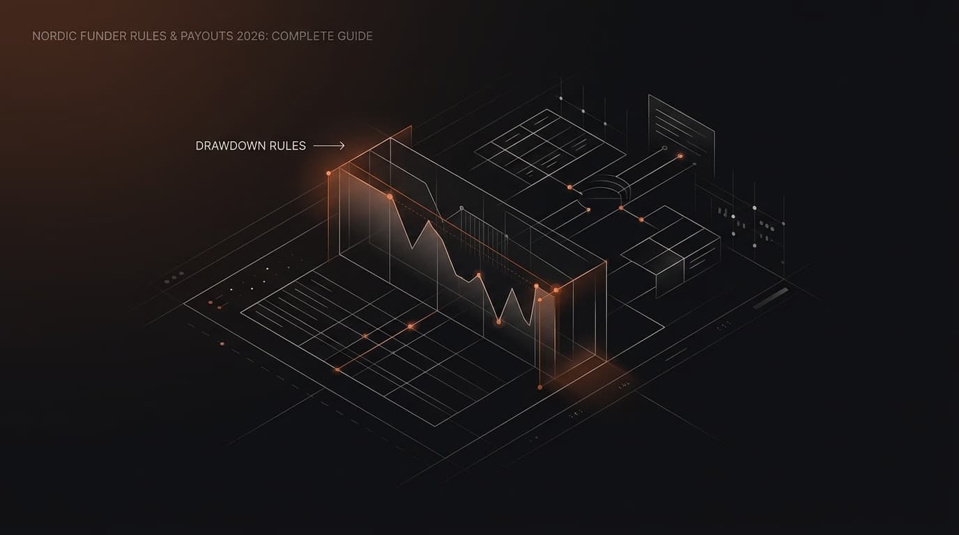 Nordic Funder Rules and Payouts 2026: Complete Guide — Nordic Funder drawdown rules — futures trading platform context, abstract editorial illustration