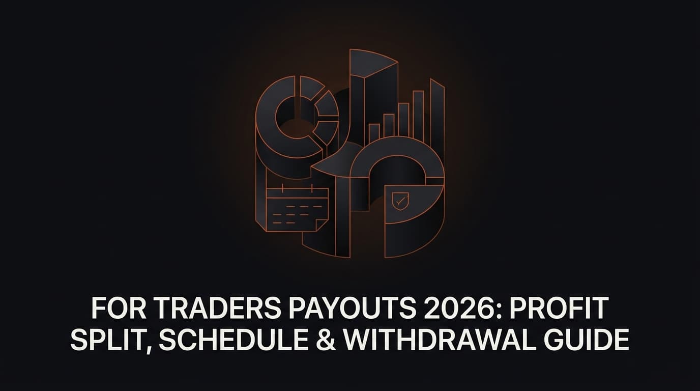For Traders Payouts 2026: Profit Split, Schedule & Withdrawal Guide — For Traders profit split — futures trading platform context, abstract editorial illustration