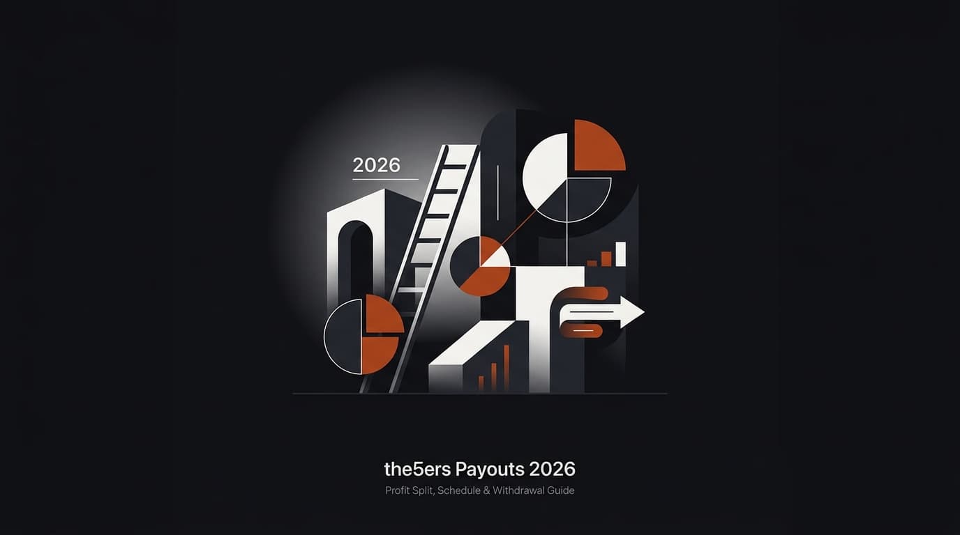 the5ers Payouts 2026: Profit Split, Schedule & Withdrawal Guide — The5ers payouts — futures trading platform context, abstract editorial illustration