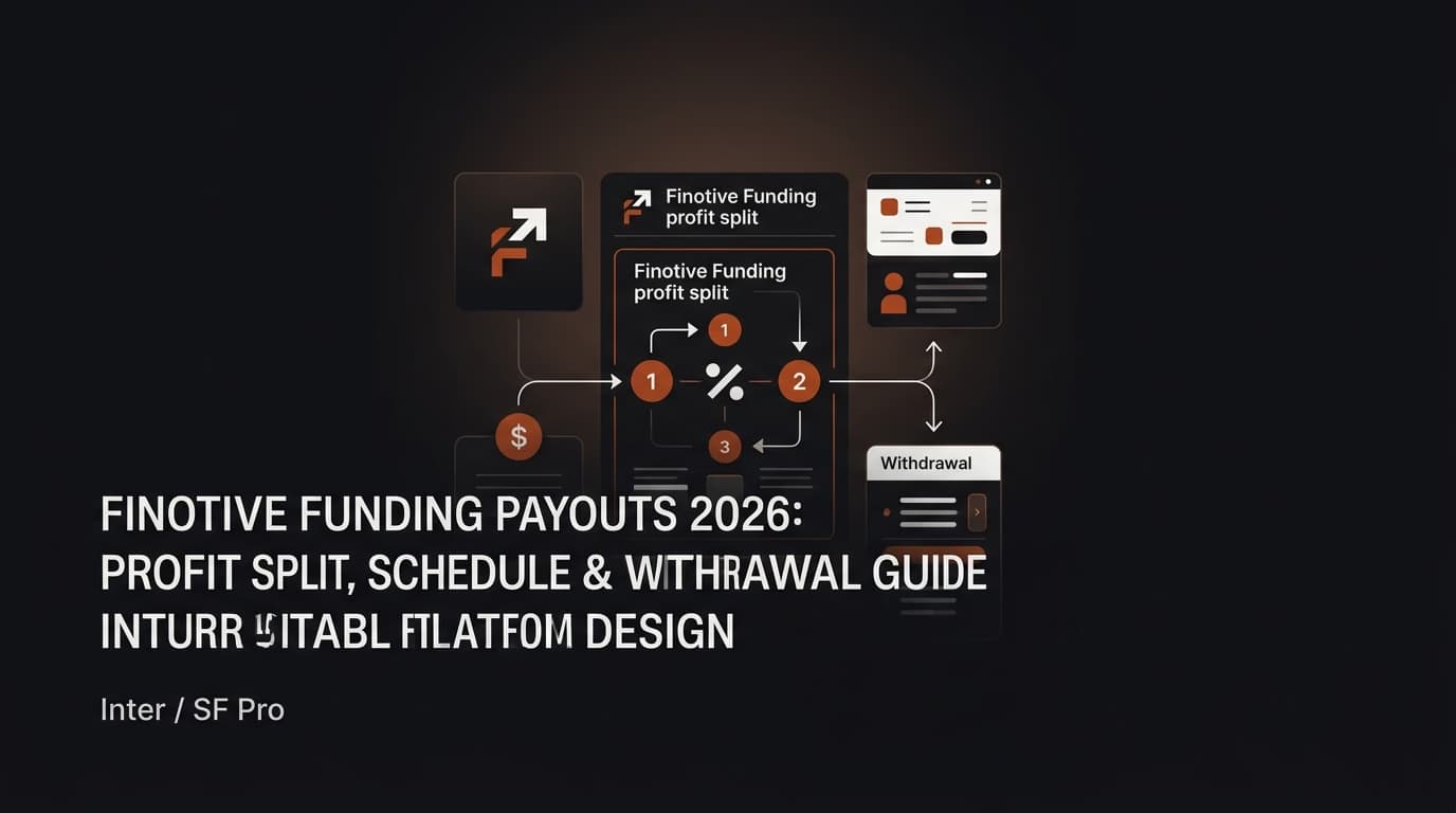 Finotive Funding Payouts 2026: Profit Split, Schedule & Withdrawal Guide — Finotive Funding profit split — futures trading platform context, abstract editorial illustration
