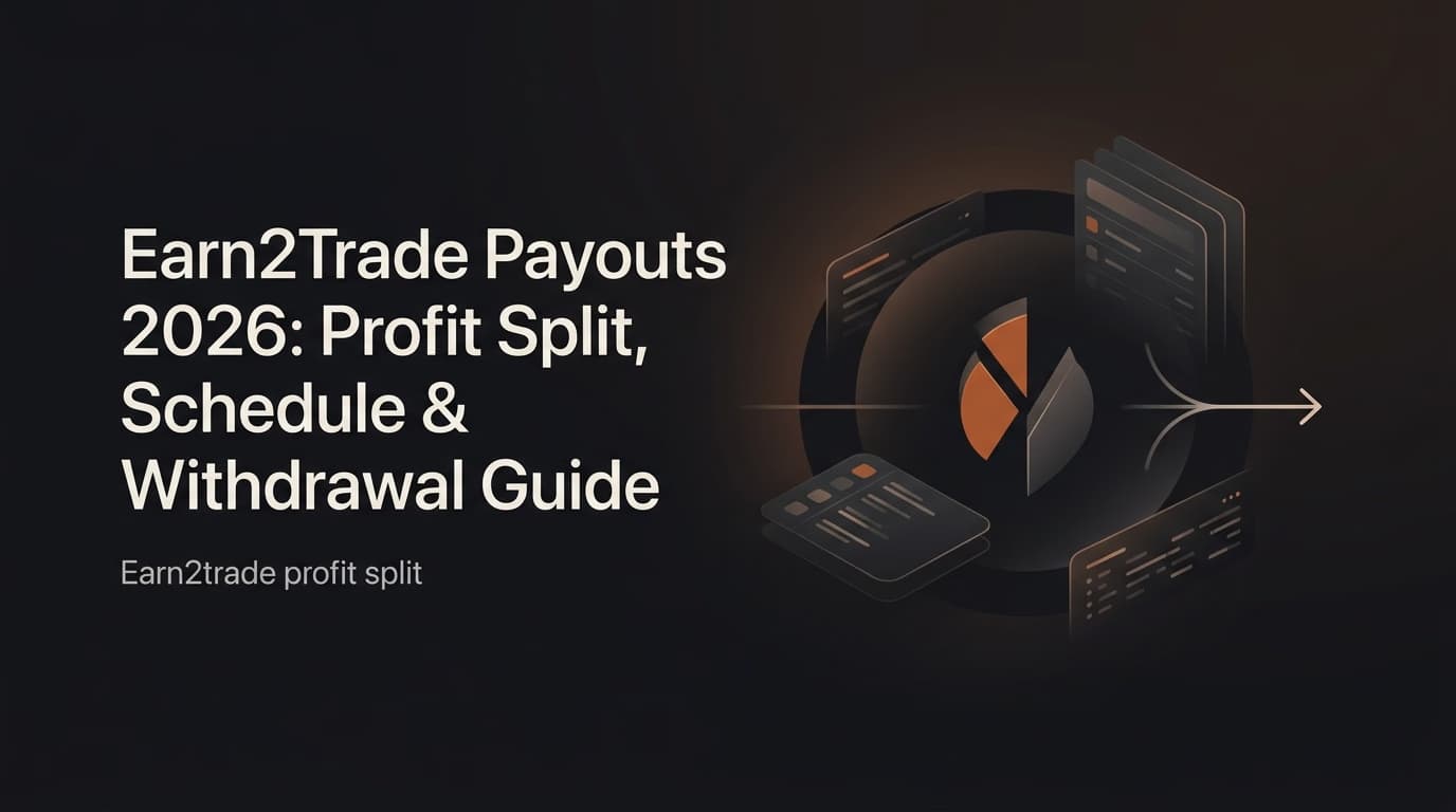 Earn2Trade Payouts 2026: Profit Split, Schedule & Withdrawal Guide — Earn2trade profit split — futures trading platform context, abstract editorial illustration