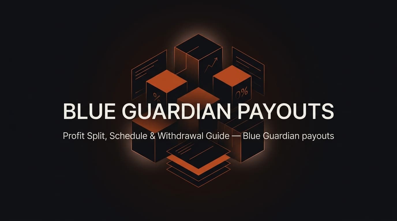 Blue Guardian Payouts 2026: Profit Split, Schedule & Withdrawal Guide — Blue Guardian payouts — futures trading platform context, abstract editorial illustration