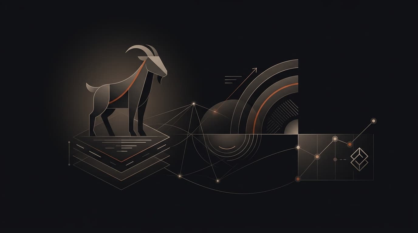 Goat Funded Trader Review 2026: An In-Depth Guide - Rules, Payouts, and Discount — is Goat Funded Trader legit — futures trading platform context, abstract editorial illustration