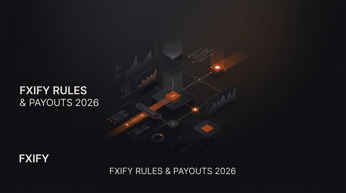 Fxify Rules and Payouts 2026: Complete Guide — Fxify drawdown rules — futures trading platform context, abstract editorial illustration