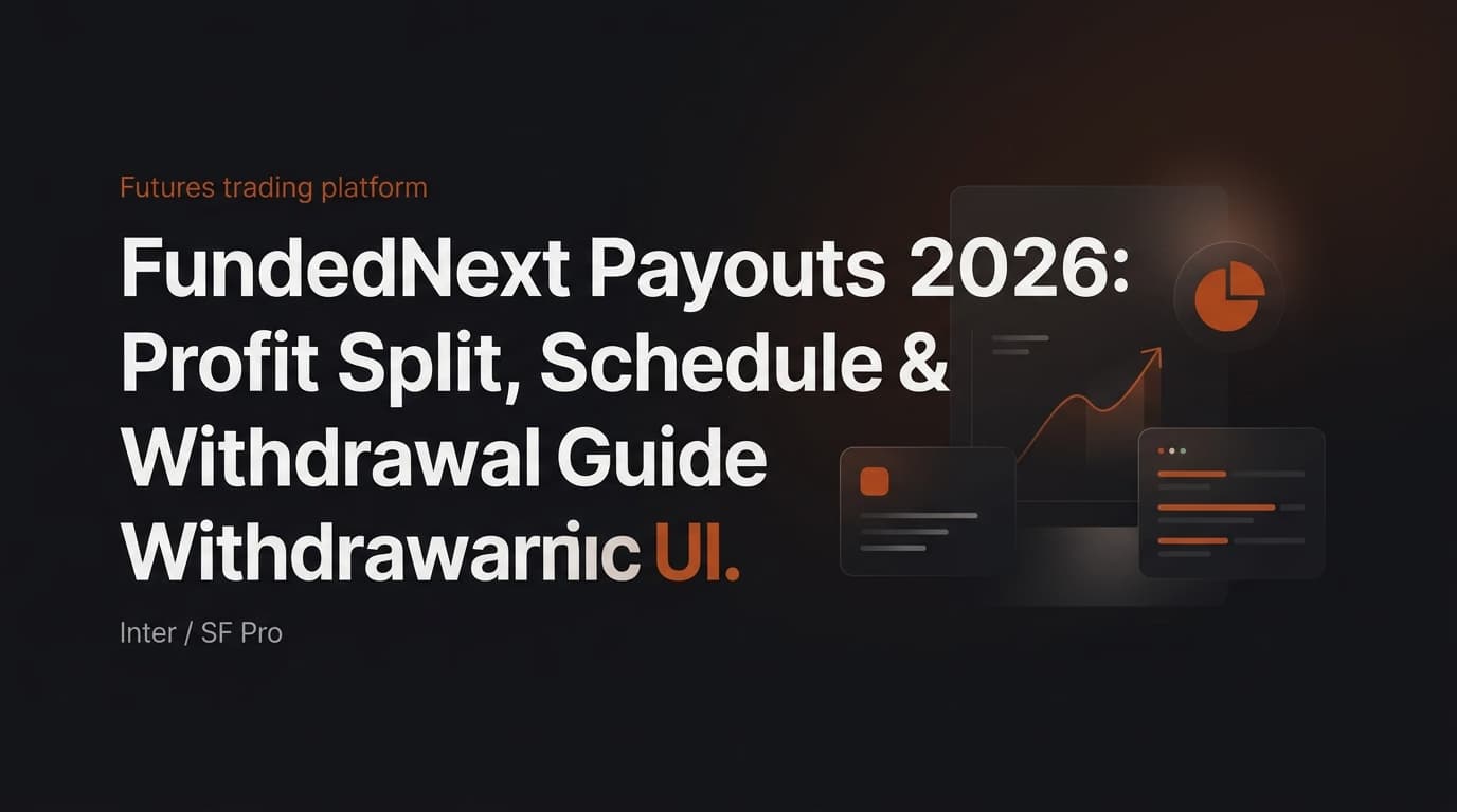 FundedNext Payouts 2026: Profit Split, Schedule & Withdrawal Guide — Fundednext payouts — futures trading platform context, abstract editorial illustration