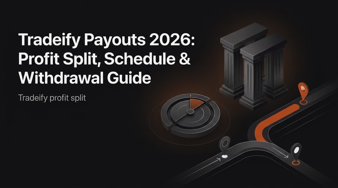 Tradeify Payouts 2026: Profit Split, Schedule & Withdrawal Guide — Tradeify profit split — futures trading platform context, abstract editorial illustration
