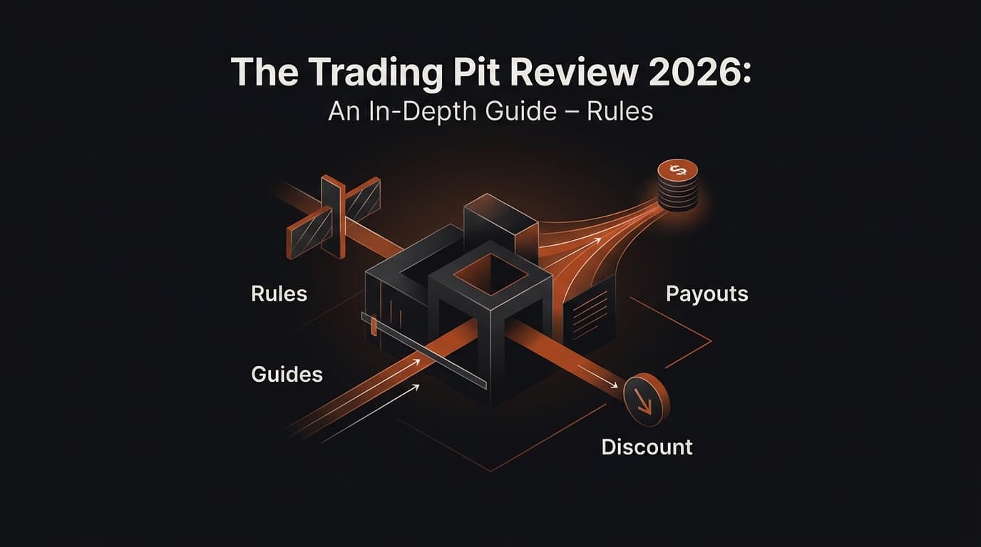 The Trading Pit Review 2026: An In-Depth Guide - Rules, Payouts, and Discount — The Trading Pit payout — futures trading platform context, abstract editorial illustration