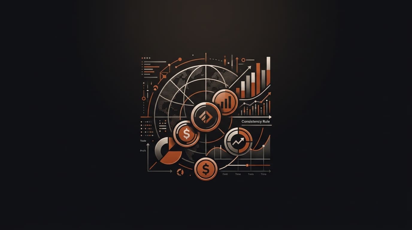 FTMO Rules and Payouts 2026: Complete Guide — Ftmo consistency rule — futures trading platform context, abstract editorial illustration