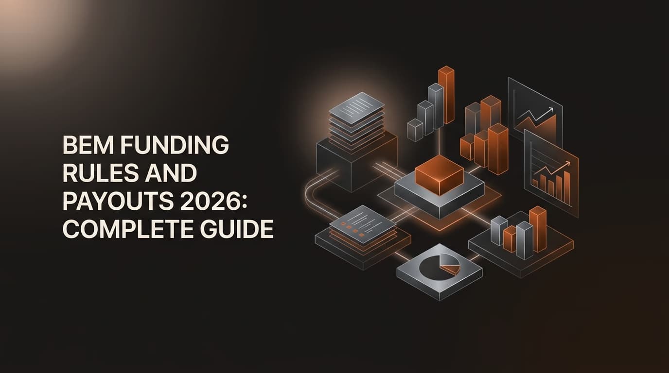 BEM Funding Rules and Payouts 2026: Complete Guide — Bem Funding rules — futures trading platform context, abstract editorial illustration
