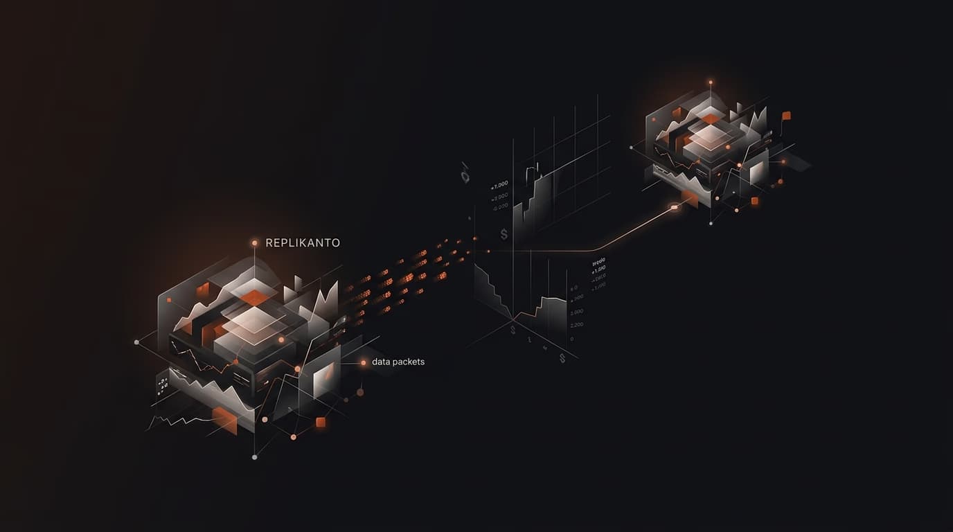 Replikanto Review 2026: Is It Still the Best NinjaTrader Trade Copier for Prop Firms? — replikanto — futures trading platform context, abstract editorial illustration