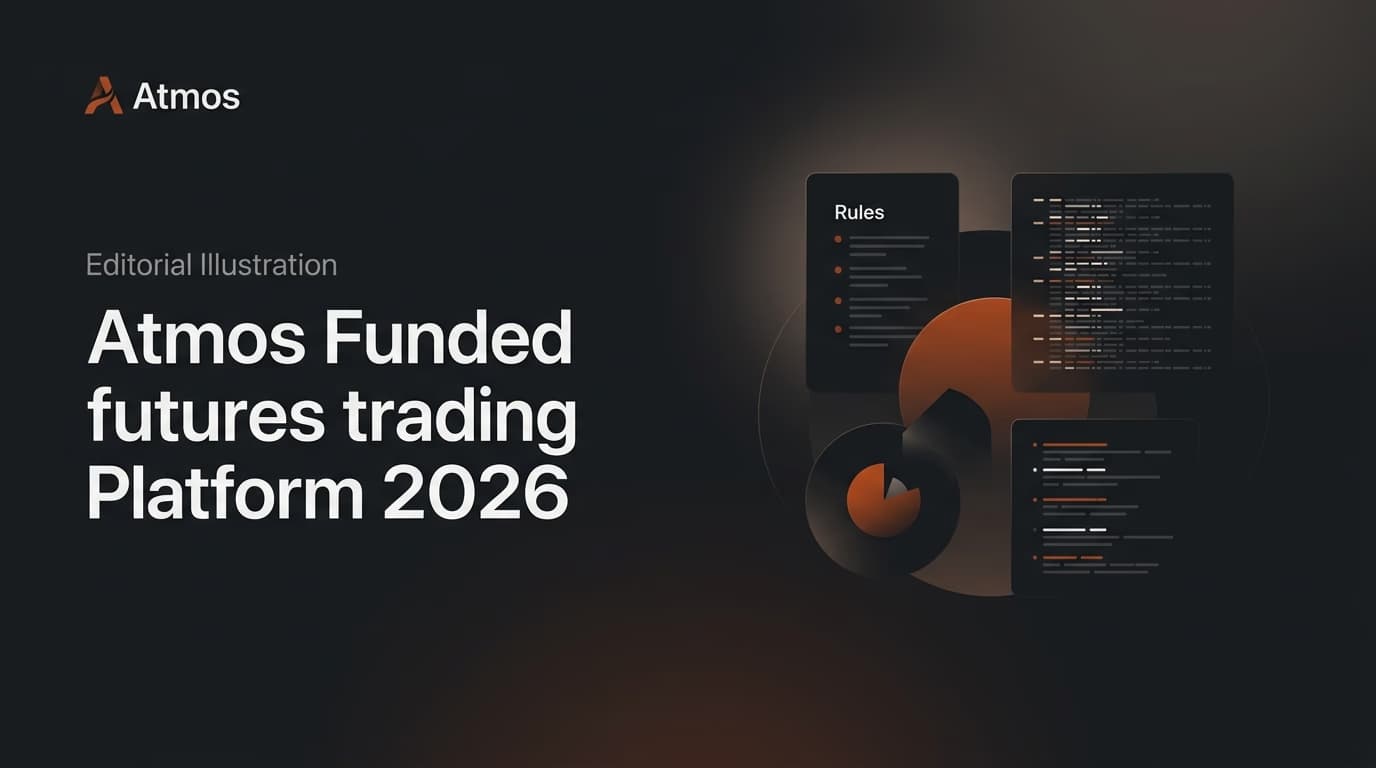Atmos Funded Review 2026: An In-Depth Guide - Rules, Payouts, and Discount — Atmos Funded review — futures trading platform context, abstract editorial illustration