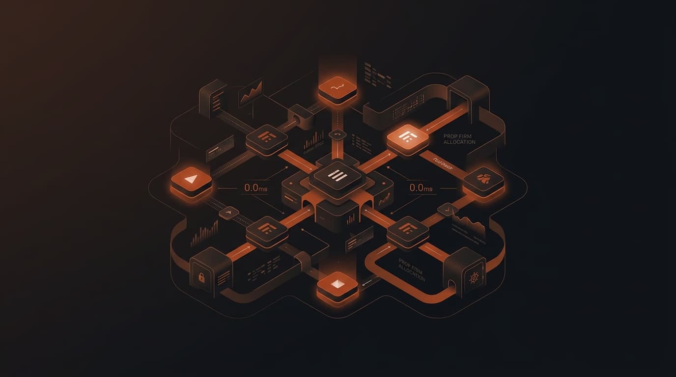 Best Tradovate Trade Copiers 2026: Reviews, Latency Tests & Prop Firm Guide — tradovate trade copier — futures trading platform context, abstract editorial illustration
