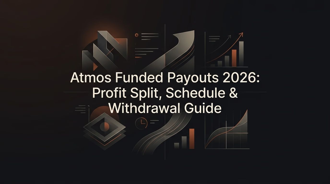 Atmos Funded Payouts 2026: Profit Split, Schedule & Withdrawal Guide — Atmos Funded payouts — futures trading platform context, abstract editorial illustration