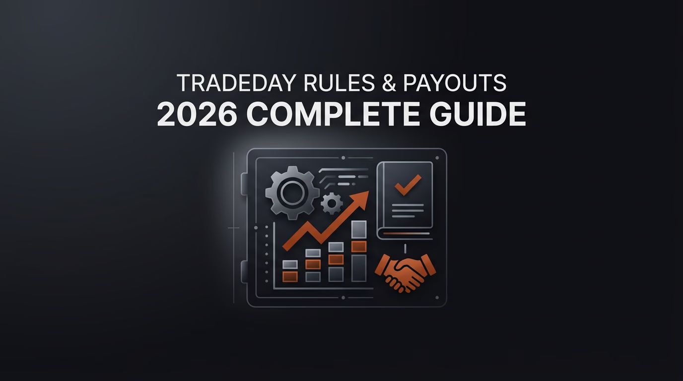 TradeDay Rules and Payouts 2026: Complete Guide — Tradeday rules — futures trading platform context, abstract editorial illustration