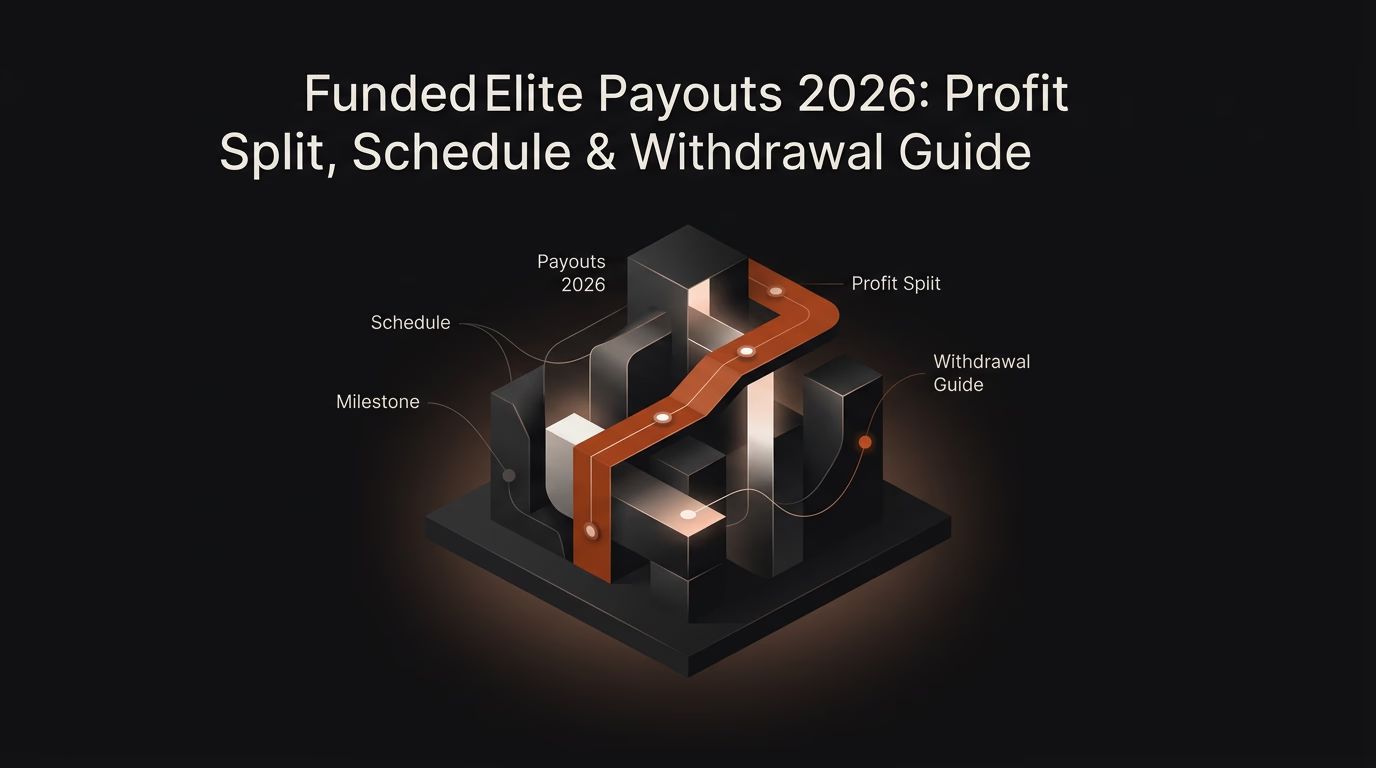 FundedElite Payouts 2026: Profit Split, Schedule & Withdrawal Guide — Fundedelite payouts — futures trading platform context, abstract editorial illustration