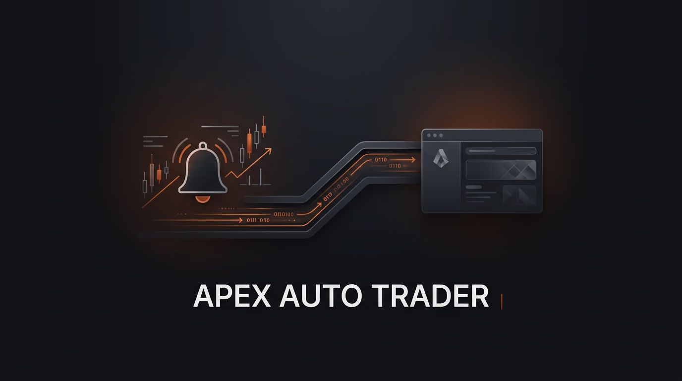 Apex Auto Trader 2026 Review: Automate TradingView Alerts for Apex Trader Funding – Features, Rules & Payout Proof — apex auto trader — futures trading platform context, abstract editorial illustration