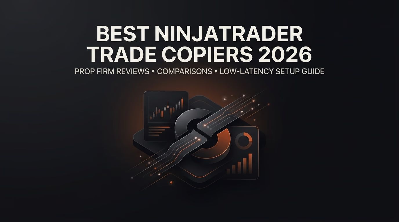 Best NinjaTrader Trade Copiers 2026: Prop Firm Reviews, Comparisons & Low-Latency Setup Guide — ninjatrader trade copier — futures trading platform context, abstract editorial illustration