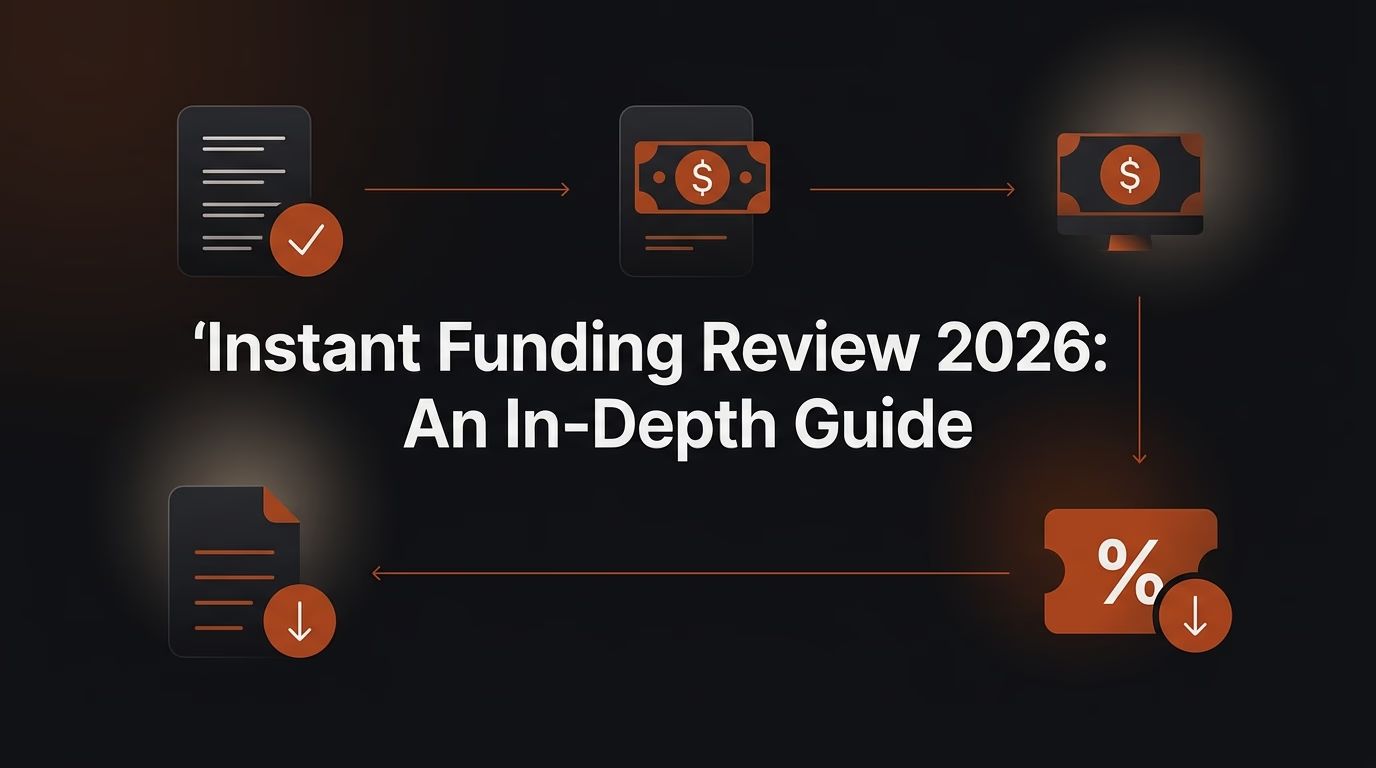 Instant Funding Review 2026: An In-Depth Guide - Rules, Payouts, and Discount — Instant Funding review — futures trading platform context, abstract editorial illustration