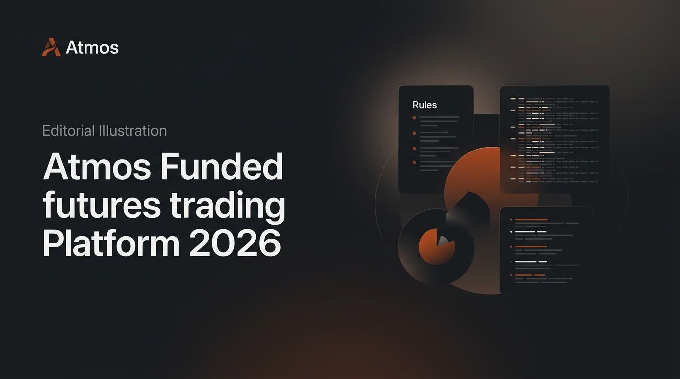 Atmos Funded Review 2026: An In-Depth Guide - Rules, Payouts, and Discount — Atmos Funded review — futures trading platform context, abstract editorial illustration