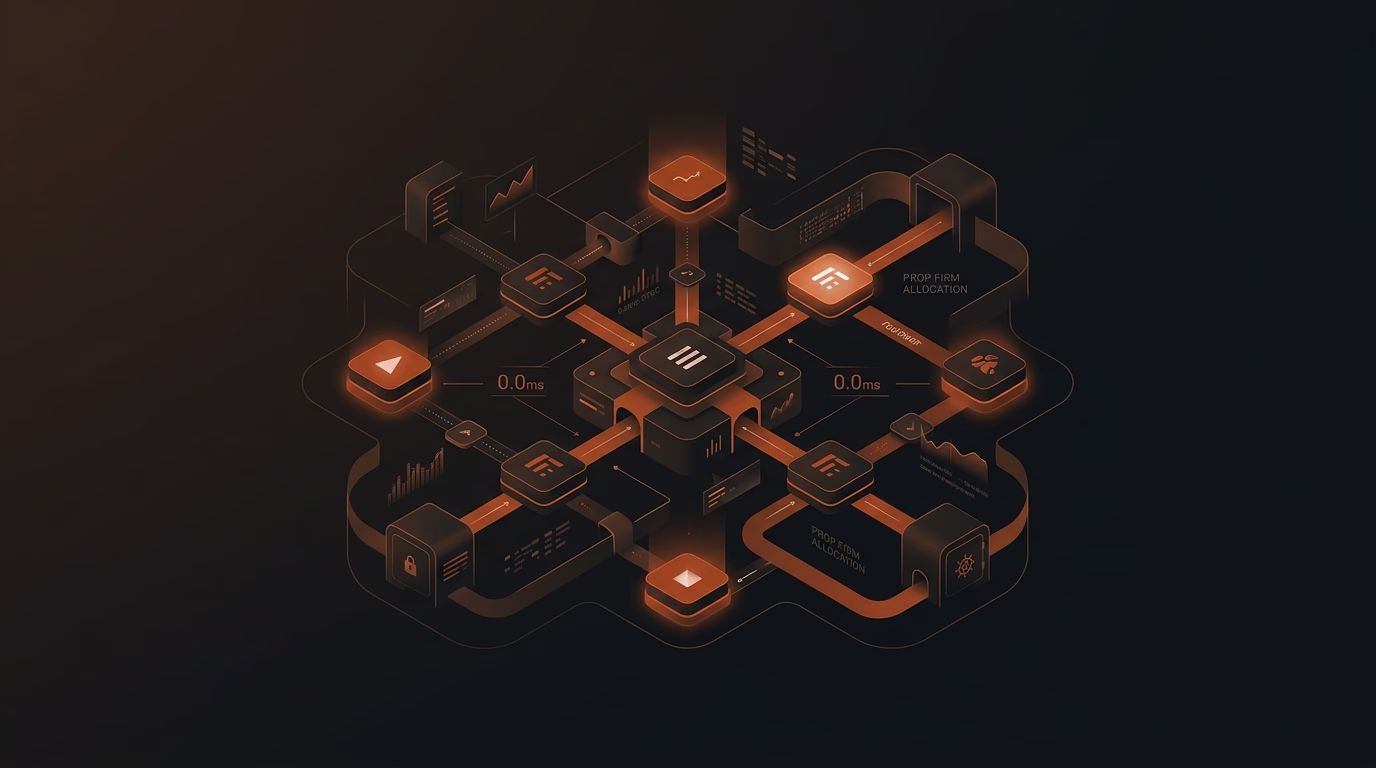 Best Tradovate Trade Copiers 2026: Reviews, Latency Tests & Prop Firm Guide — tradovate trade copier — futures trading platform context, abstract editorial illustration