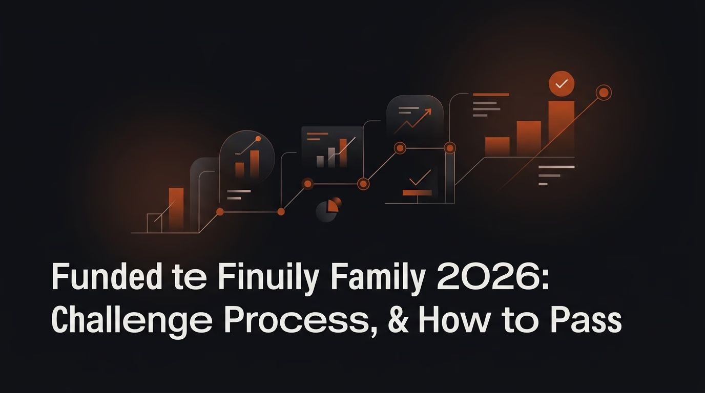 Funded Futures Family Evaluation 2026: Challenge Process, Targets & How to Pass — Funded Futures Family evaluation — futures trading platform context, abstract editorial illustration