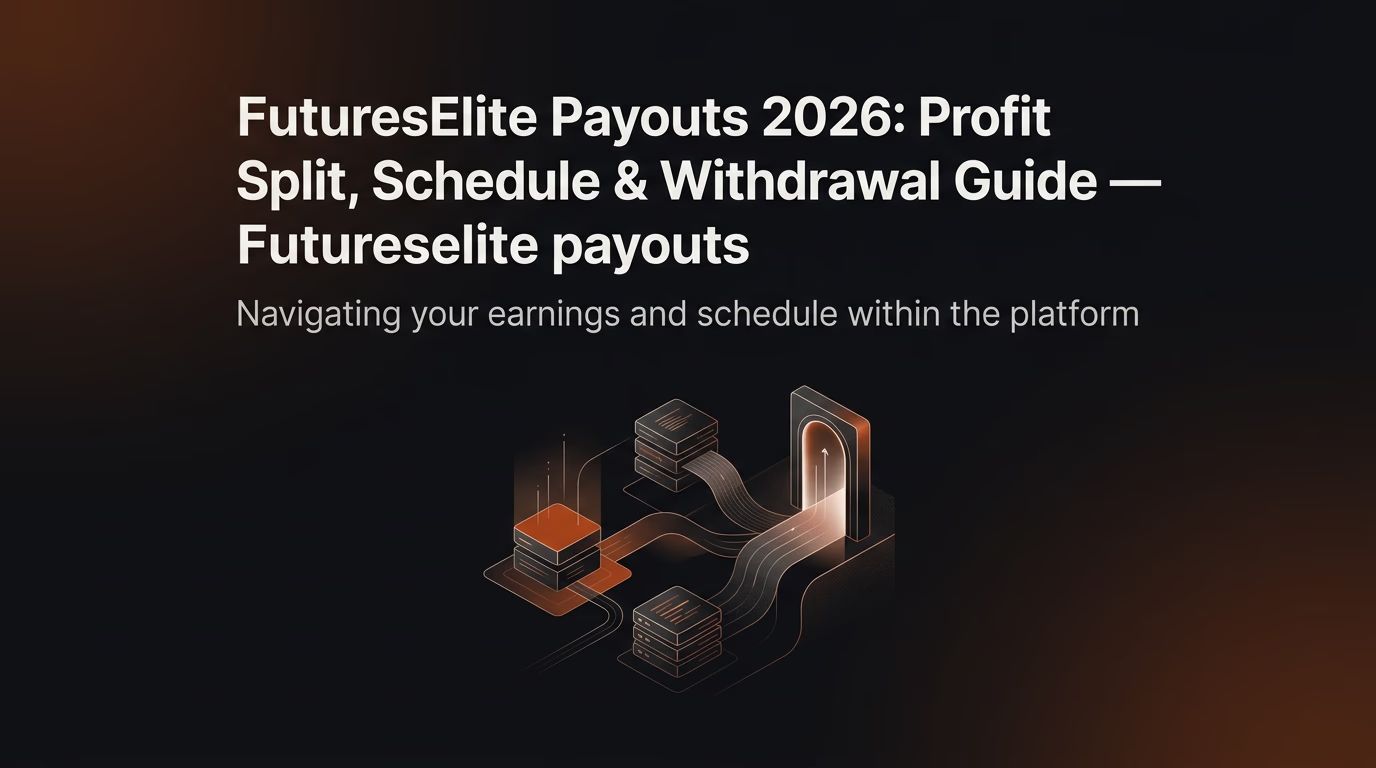 FuturesElite Payouts 2026: Profit Split, Schedule & Withdrawal Guide — Futureselite payouts — futures trading platform context, abstract editorial illustration