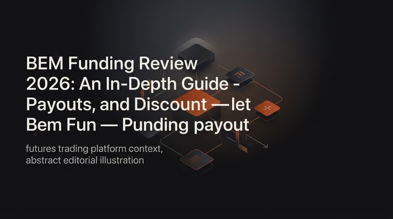 BEM Funding Review 2026: An In-Depth Guide - Rules, Payouts, and Discount ā Bem Funding payout ā futures trading platform context, abstract editorial illustration