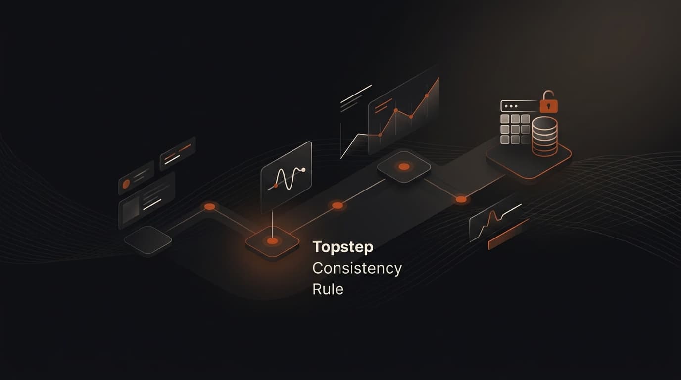 Topstep Rules and Payouts 2026: Complete Guide — Topstep consistency rule — futures trading platform context, abstract editorial illustration