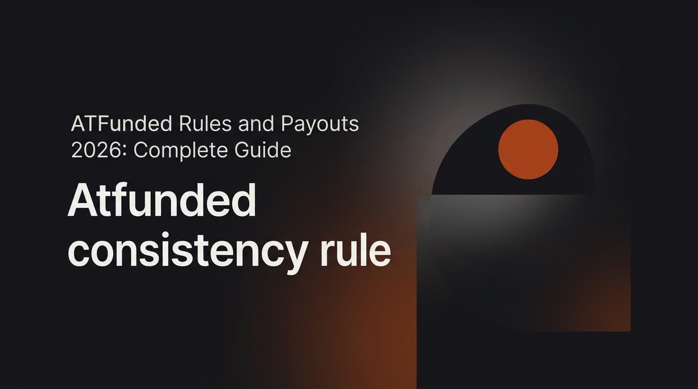 ATFunded Rules and Payouts 2026: Complete Guide — Atfunded consistency rule — futures trading platform context, abstract editorial illustration